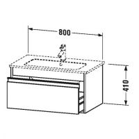 Тумба под раковину Duravit Ketho KT 6419 80x47,5 схема 1