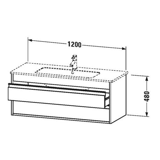 Тумба под раковину Duravit Ketho KT 6431 120x47,5 ФОТО