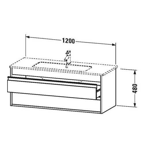 Тумба под раковину Duravit Ketho KT 6431 120x47,5 ФОТО