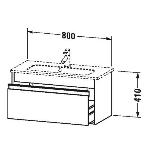 Тумба под раковину Duravit Ketho KT 6423 80x38,5 схема 1