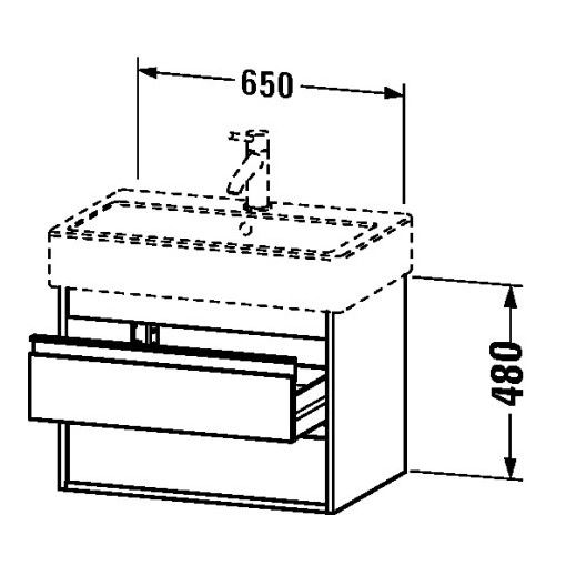 Тумба под раковину Duravit Ketho KT 6624 65x44 схема 1