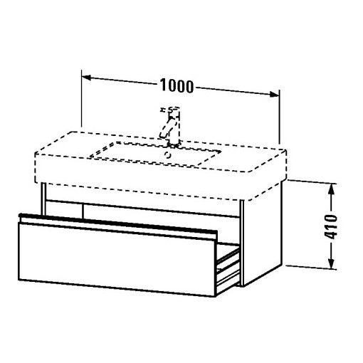 Тумба под раковину Duravit Ketho KT 6691 100x45,5 ФОТО