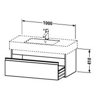 Тумба под раковину Duravit Ketho KT 6691 100x45,5 схема 1