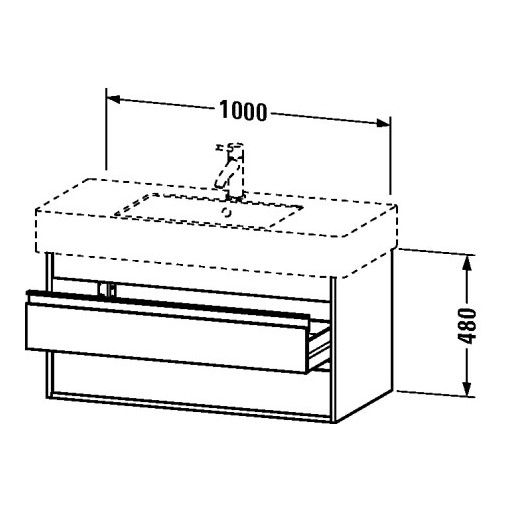 Тумба под раковину Duravit Ketho KT 6641 100x45,5 ФОТО