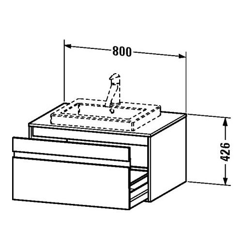 Тумба под раковину Duravit Ketho KT 6794 80x55 схема 1