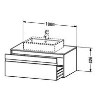 Тумба под раковину Duravit Ketho KT 6695 100x55 схема 1