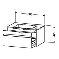 Тумба под раковину Duravit Ketho KT 6894 80x55 схема 1