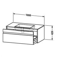 Тумба под раковину Duravit Ketho KT 6895 100x55 схема 1