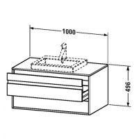 Тумба под раковину Duravit Ketho KT 6755 100x55 схема 1