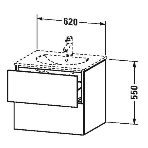 Тумба под раковину Duravit L-Cube LC 6261 62x51,4 ФОТО