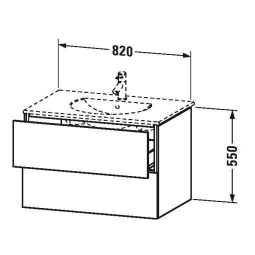 Тумба под раковину Duravit L-Cube LC 6262 82x53,4 ФОТО