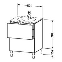 Тумба под раковину Duravit L-Cube LC 6605 62x51,4 схема 1