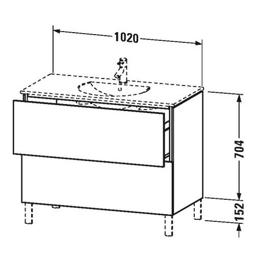 Тумба под раковину Duravit L-Cube LC 6607 102x53,4 ФОТО