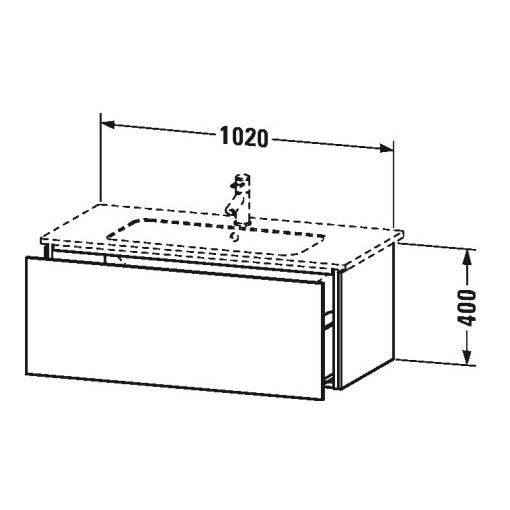 Тумба под раковину Duravit L-Cube LC 6142 102x48,1 ФОТО