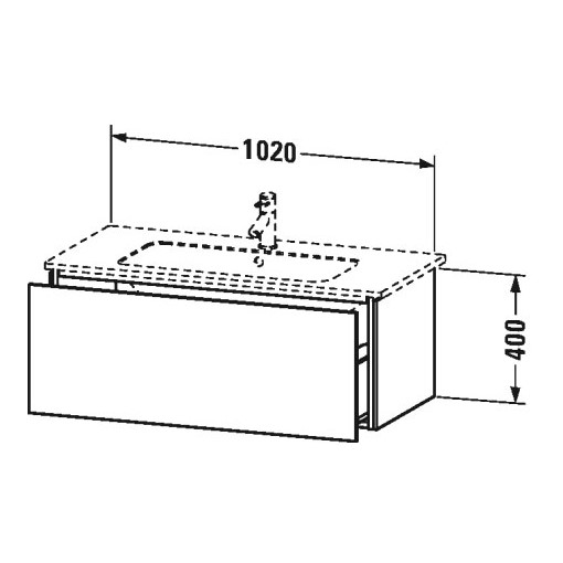 Тумба под раковину Duravit L-Cube LC 6142 102x48,1 ФОТО