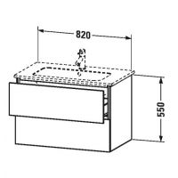 Тумба под раковину Duravit L-Cube LC 6241 82x48,1 схема 1