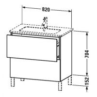 Тумба под раковину Duravit L-Cube LC 6626 82x48,1 схема 1