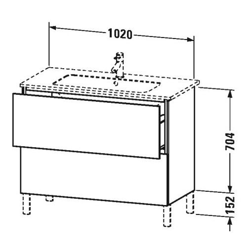 Тумба под раковину Duravit L-Cube LC 6627 102x48,1 ФОТО