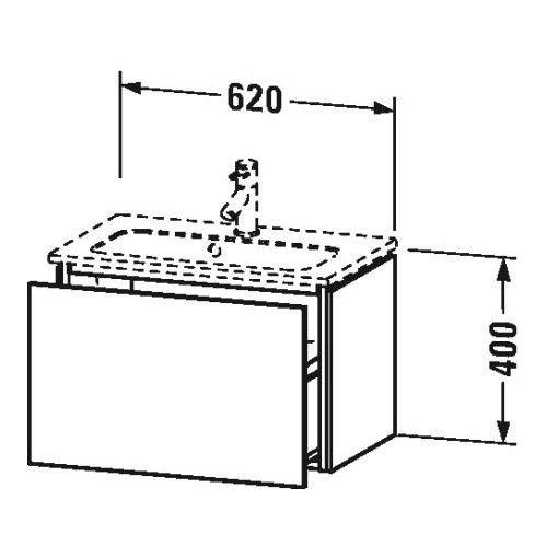 Тумба под раковину Duravit L-Cube LC 6156 62x39,1 ФОТО