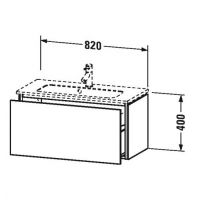 Тумба под раковину Duravit L-Cube LC 6157 82x39,1 схема 1