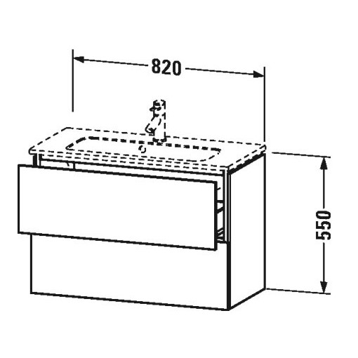 Тумба под раковину Duravit L-Cube LC 6257 82x39,1 ФОТО