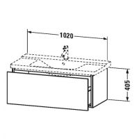 Тумба под раковину Duravit L-Cube LC 6150 102x48,1 схема 1