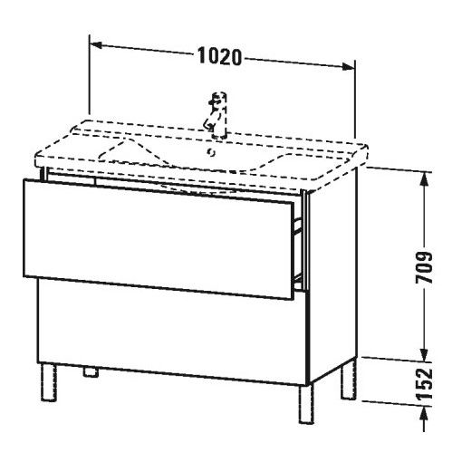 Тумба под раковину Duravit L-Cube LC 6602 102x48,1 ФОТО