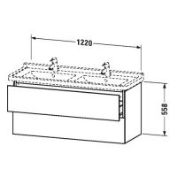 Тумба под раковину Duravit L-Cube LC 6267 122x46,9 схема 1