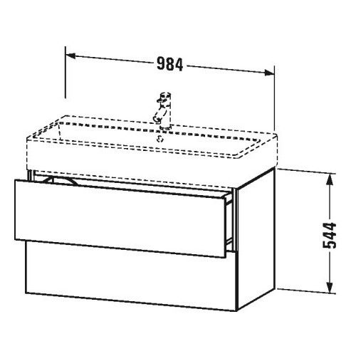 Тумба под раковину Duravit L-Cube LC 6278 98,4x45,9 ФОТО