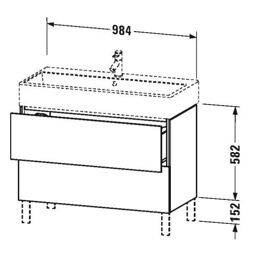 Тумба под раковину Duravit L-Cube LC 6778 98,4x45,9 ФОТО