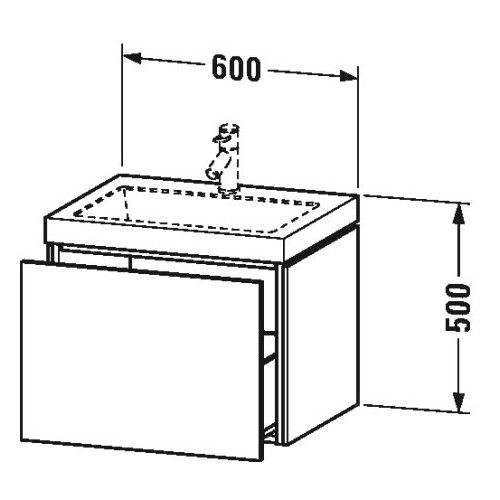 Тумба под раковину Duravit L-Cube LC 6916 N/O/T 60x48 ФОТО