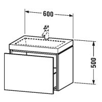 Тумба под раковину Duravit L-Cube LC 6916 N/O/T 60x48 схема 1