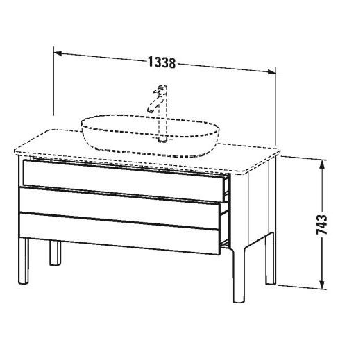 Тумба под раковину Duravit Luv LU 9566 133,8x57 ФОТО