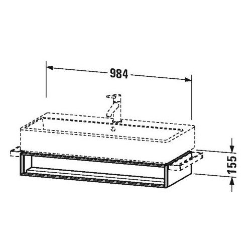 Тумба под раковину Duravit Vero VA 6028 98,4x43,1 схема 1