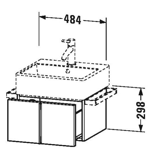 Тумба под раковину Duravit Vero VA 6124 48,4x43,1 схема 1