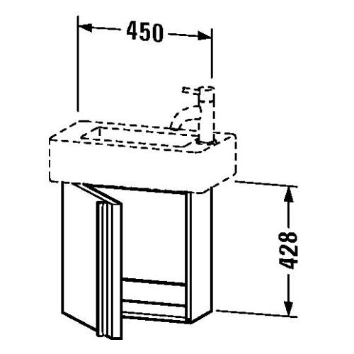 Тумба под раковину для ванной Duravit Vero VE6270L/R 45x21,1 см ФОТО