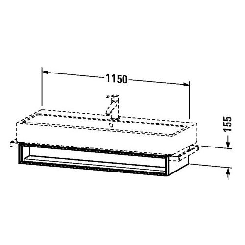 Тумба под раковину Duravit Vero VE6008 115x43,1 схема 1