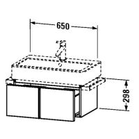 Тумба под раковину Duravit Vero VE6105 65x43,1 схема 1