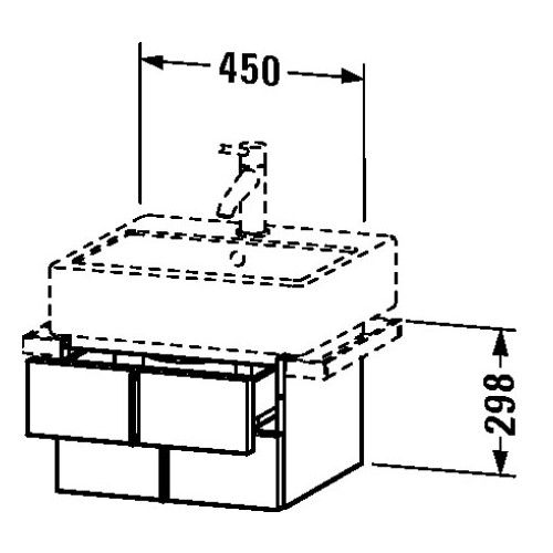 Тумба под раковину Duravit Vero VE6203 45x43,1 схема 1