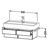 Тумба под раковину Duravit Vero VE6207 95x43,1 схема 1