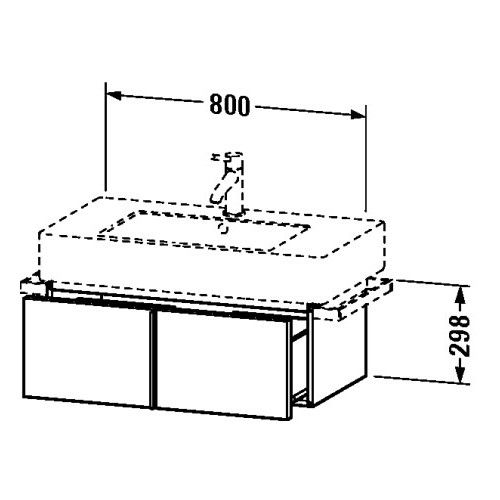 Тумба под раковину Duravit Vero VE6113 80x44,6 схема 1