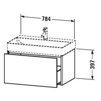 Тумба под раковину Duravit XSquare XS4062 78,4x46 схема 1