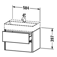 Тумба под раковину Duravit XSquare XS4167 58,4x39 схема 1