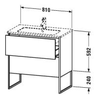 Тумба под раковину Duravit XSquare XS4446 81x47,8 схема 1