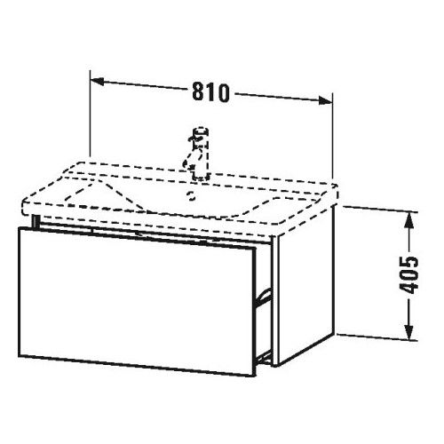 Тумба под раковину Duravit XSquare XS4081 81x47,3 ФОТО