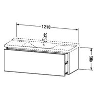 Тумба под раковину Duravit XSquare XS4083 121x47,3 схема 1