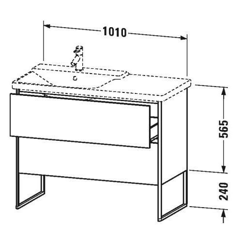 Тумба под раковину Duravit XSquare XS4465 101x47,3 ФОТО