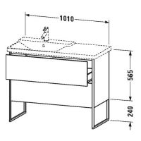 Тумба под раковину Duravit XSquare XS4465 101x47,3 схема 1