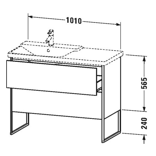 Тумба под раковину Duravit XSquare XS4465 101x47,3 ФОТО