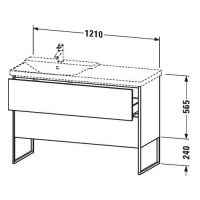 Тумба под раковину Duravit XSquare XS4466 121x47,3 схема 1